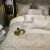 Set di biancheria da letto chic crema avorio macrame largo piumino piumino set di coperture luxury1000tc cotone egiziano foglio di letti morbidi cuscinetto 4/7 pezzi