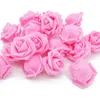 زهور زخرفية 4 سم 20pcs زحف الزفاف الاصطناعي PE FOAM ROSE HEAD DIY SCRABBOOKING PAKEET DICET DICET