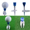 Golf Tees 4PCS 85mm Golf Double Tee Step Down Golf Tees Plastic Prevent Loss Rope Golf Divot Tool 4 Color Golf Ball Holder Accessories 230213