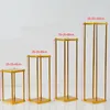 rectangle wedding table metal tall gold color metal walkway aisle pedestal flower vase stand props new for stage decorative Ocean express Rail Truck