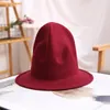 Wide Brim Hats Bucket pharrell hat felt fedora for woman men s black top Male 100 Australia Wool Cap 230214