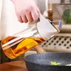 Bouteilles de stockage ménage automatique ouvert fermé bidon d'huile cuisine multi-usages Transparent étanche à la poussière bouteille d'assaisonnement en verre étanche