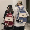 Школьные сумки корейская школьная сумка для студентов -рюкзак с большим модным мальчиком для мальчика для мальчика для компьютерной сумки Femal School School Sacks 230214