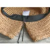 Chapéus largos de aba feita à mão Terra artesanal 100raffia arco chapéu solar chapéu largo chapéus de verão para mulheres praia panamá palha cúpula chapé chapéu femme somba chapéu r230214