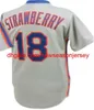 New Vintage Baseball Jerseys 18 Darryl Strawberry 8 Gary Carter 16 Dwight Gooden 17 Keith Hernandez Stitched Blue Grey Green White