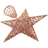 Christmas Decorations Tree Star Topper Ornament Toppers Ornaments Decoration Glitter Treetop Metal Holiday Gold Glittered Stars