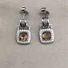 95% de réduction sur les boucles d'oreilles de luxe femmes créateurs de mode créateurs élégant incrusté morganite cristal zircon boucle d'oreille haute qualité bijoux banquet cadeau d'anniversaire