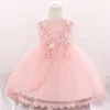 Robes de fille 2023 vêtements nés baptême pour bébé fête et mariage Sequin 2 1 an anniversaire princesse 230214