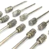 5 pièces fraise cylindrique revêtue de diamant 4mm affûteuse de tronçonneuse pierre fichier scie à chaîne affûtage sculpture outils de meulage