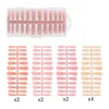 False Nails 240pcs Fake 4 Different Colored Full Cover Tips Press On Extension Tool C Curve Pink French Long Wear Manicure Patch