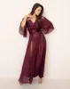 Vestido de dama de honra Mulheres manto noturno Long Lingerie personalizada feita ilusão