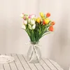 Dekorative Blumen, Tulpen, künstliches Zuhause, Büro, Garten, Dekoration, Tischdekoration, Blumenarrangements, Büsche aus künstlichem Kunststoff, Grün