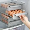 Bottiglie di stoccaggio Doppio strato 32 Grid Egg Box Organizer Tipo di cassetto Supporto per frigorifero da cucina per la conservazione dei prodotti freschi