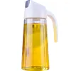 Botellas de almacenamiento Hogar Automático Abierto Cerrado Lata de aceite Cocina Multiusos Transparente A prueba de polvo Botella de condimento de vidrio a prueba de fugas