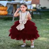 Girl Dresses Christmas Party Dress Toddler 1st Birthday Bow Sequins Pink Tutu Kid Wedding Princess Children Lace Baptism Baby Clothes