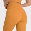 Lu Lu Lycra antibactérien ET pantalon taille haute pantalon de Yoga Nude Sense Leggings doux au beurre PA fil pantalons de survêtement serrés pantalons pour femmes ont une ligne T s