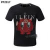 Phillip Plain T-shirts Designer Pp Skull Diamond T Shirt Short Rleeve Dollar Brown Bear Brand TEE O-Neck Wysokiej jakości czaszki Tshirt TEE TOPS 05