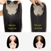 Syntetic S Skin Base Human Hair Topper med 4 klipp i Silk Top Virgin European Toupee for Women Fine Piece 12x13cm 15x16cm 230214