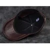 Ball Caps 2023 Maschio in vera pelle di vacchetta 5660CM BlackBrown Baseball Eagle Stampa per uomo Casual Street Gf Gorras Dad Hat 230214