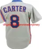 New Vintage Baseball Jerseys 18 Darryl Strawberry 8 Gary Carter 16 Dwight Gooden 17 Keith Hernandez Stitched Blue Grey Green White