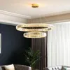 Kolye lambaları Modern Basit Lamba Atmosfer Yuvarlak Kristal Işık Yemek Odası Yatak Odası LED Avize Lüks Yüksek Sınıf Yaşam Aydınlatma