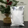 Décorations de Noël 500g Flocon de neige artificiel Iridescent Fake SnowflakesWhite Snow Power For HomeDry