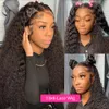 Lace s 13x6 HD Transprent Human Hair For Women Brazilian 32 Inch Deep Wave 13x4 Front Water Curly Frontal 230214