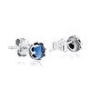 Boucles d'oreilles pour femmes bleu scintillant couronne cristaux pentes 925 argent mode femme cadeau