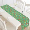 Easter Table Runner 30*182cm Linen Single Printed Spring Summer Seasonal Holiday Kitchen Dining Table Decoration