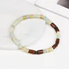 STRAND Mode Kubus kralen armband tijger eye stone agates amazoniet elastisch touw handgemaakte sieraden romantische vriendschap cadeau