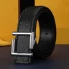 Fashion Men Design Belt Classic Vintage Lychee Grain Letter Buckle Women Decorative Belts Width 3.8cm Luxury Designer Formal Casual Belt