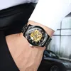 腕時計ハイキンメンズウォッチスポーツメカニカルMliltary Watch Men Mens Mens Top Leather Set 2023