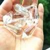 Chandelier Crystal 100pcs 35mm Transparent U-icicle Drops Lighting Prisms (Free Ring) Wedding Accessories Cake Topper Decoration