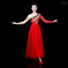 Abbigliamento da palcoscenico 2023 Abito da ballo vintage cinese Donna Tradizionale Hanfu Performance Sequin National Folk