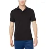 Men's Polos Men Merino Wool Polo Shirt Short Sleeve Black Outdoor Lightweight Tee Shirts Man Size S-XL 150G