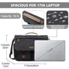 Porte-documents VASCHY Vintage Water Resistant Canvas Briefcase 14 Inch Laptop Messenger Bag for Men 230214