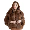 Women's Fur & Faux Luxury Ladies Winter Coat 2023 Short Fake Outerwear Elegant Thick Warm Women Party Overcoat Female