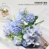 Decorative Flowers INS Simulation 5forks Hydrangea Dandelion Silk Flower Bride Bouquet Wedding Layout Home Decoration Pography Props Art