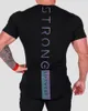 T-shirt da uomo Camicia stampata in cotone da uomo Estate Palestre Fitness Bodybuilding T-shirt senza maniche Moda maschile Allenamento casual T-shirt Top Abbigliamento