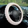 Steering Wheel Covers Case Fashionable Anti-scratch Comfortable Puffy Grid Plush Car Accessories
