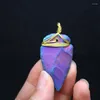 Pendant Necklaces Natural Quartz Pendants Irregular Arrowhead Colorful Plated Wire Wrap Pendulum Ore Rock Raw Crystal Reiki Healing