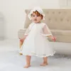 Girl's Dresses Baby Christening Gowns Infant Baptism Wear Clothes Summer Wedding Dress 230214