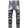 Brief Print Stretch Heren Jeans Lente Zomer Klassieke Stijl Mode Toevallige Denim Broek Pantalones Para Hombre Vaqueros303e