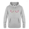 Men's Hoodies Boobs Drawing Nipple Spoof Funny Novelty Sweatshirts Men 2023 Mens Hooded Fleece Pullover