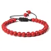 Strand Fashion Bangle Blue White Green Red Natural Stone Bracelet Homme Femme 6mm Men Beads Yoga Braided Women Jewelry