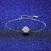 Nouvelle mode Super scintillant Moissanite femmes Bracelet bijoux tendance européenne femmes Micro ensemble Zircon S925 Bracelet en argent pour fête de mariage cadeau de saint valentin SPC