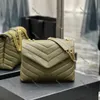 Top Tier Quality Luxury Designer Bag Loulou Quilted Flap Bag Women Real Leather Envelope Handbag Quilted Crossbody Bag Calfskin Gold Hardware Chain Shoulder Bag