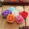 Fleurs décoratives Couronnes En Gros 100 Pcs Mini Pe Mousse Rose Artificielle Pour La Décoration De Voiture Diy Pompon Guirlande Valentine Da Dha70