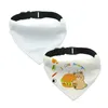 32x22cm Sublimation Blank White Dog Bandana воротники DIY Custom Популярные регулируемые банданы треугольные аксессуары для шейного шейного плана для щенков для домашних животных