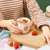Mugs Cute Original Funny Beautiful Dessert Travel Reusable Creative With Lid Nordic Copos De Vidro Couple Cups